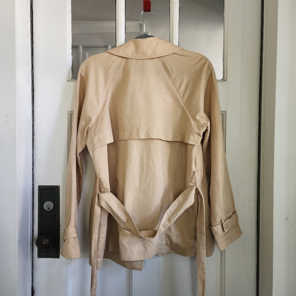 Frame Linen Blend Tan Belted Jacket, Sz XS - Picture 11 of 13